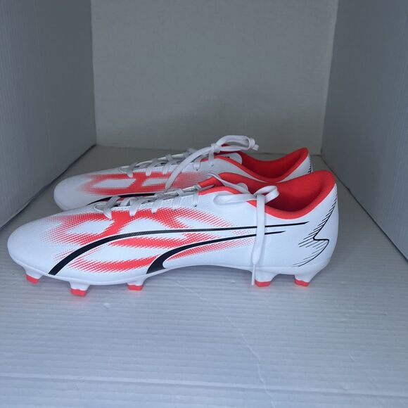 New Puma Ultra Play FG/AG White Fire Orchid Soccer Cleats TF349 Men\'s Size 12 main image 5